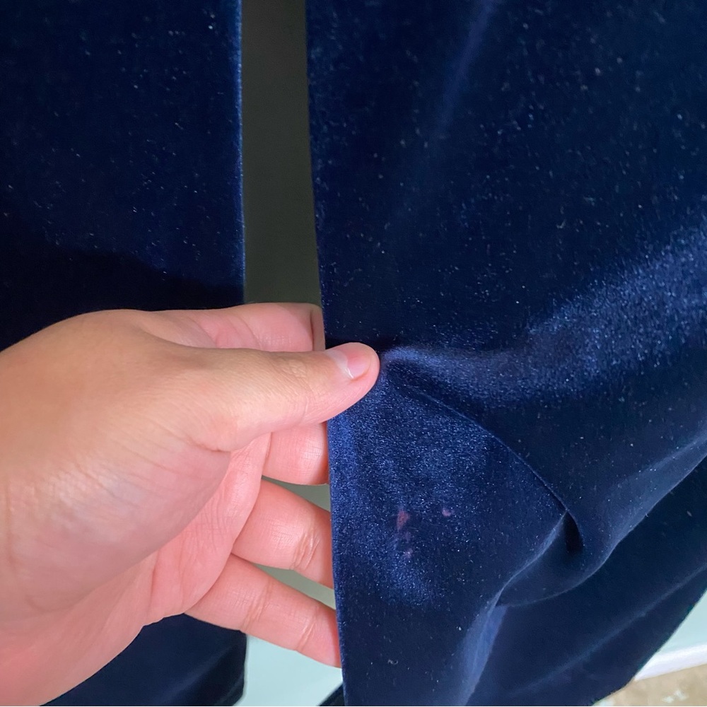 Favorite Daughter The Masha Super High Rise Wide Leg Navy Blue Velvet Size 31 - Picture 9 of 12